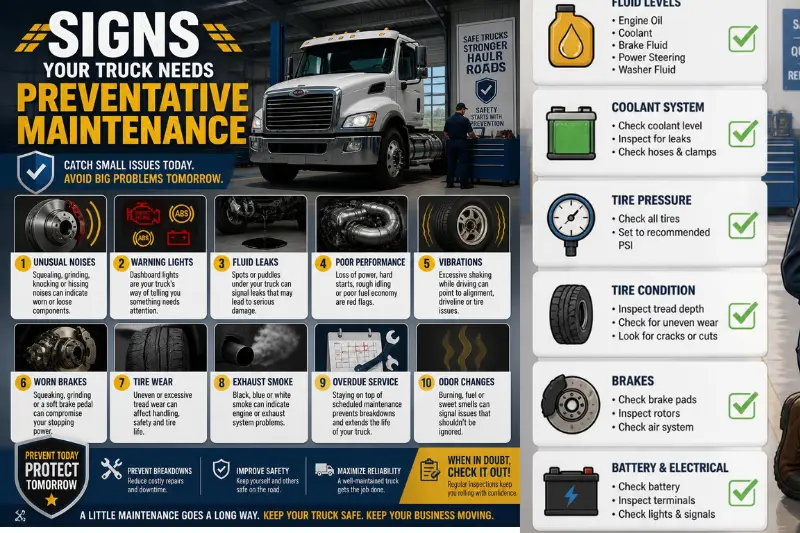 signs your truck needs preventative maintenance
