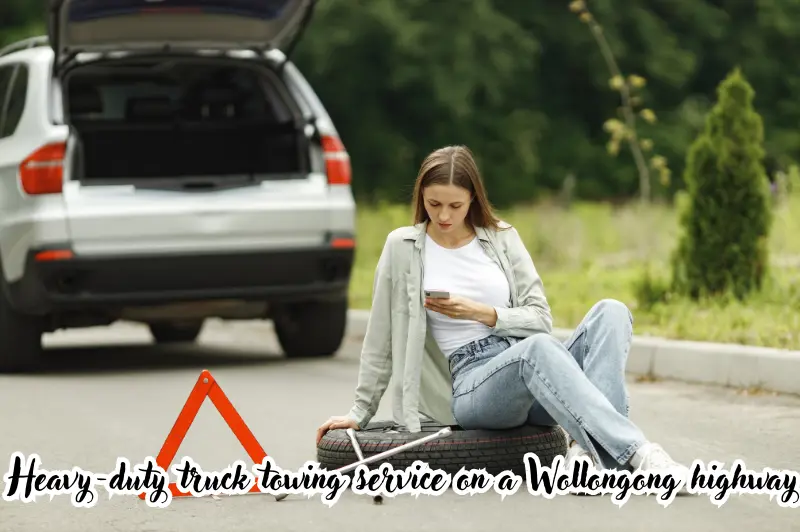 heavy-duty truck towing service on a wollongong highway
