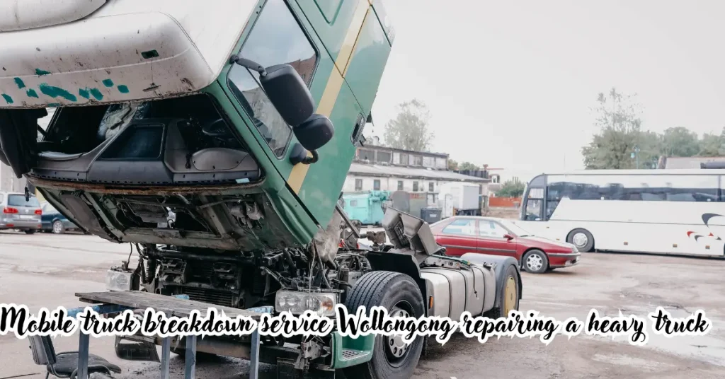 mobile truck breakdown service wollongong repairing a heavy truck