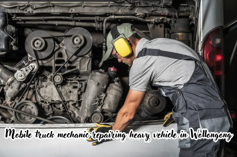 mobile truck mechanic repairing heavy vehicle in wollongong